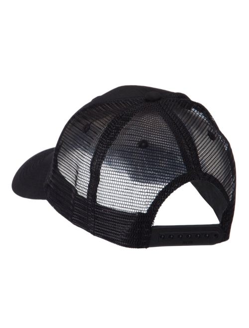 e4Hats.com Text Law and Forces Embroidered Patched Mesh Cap