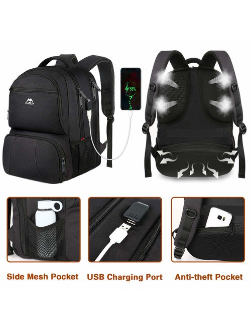 Lunch Backpack, Insulated Cooler Backpack Lunch Box Backpack for Men Women, 17 Inch Laptop Backpack with USB Charging Port Commuter Backpack for College School Work Offic