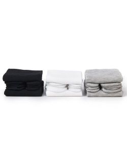 Tinksky Men Elastic Soft Cotton Tabi Toe Socks, 3 Pair (White/Grey/Black), US 5-12