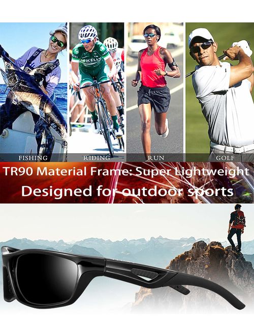 ATTCL Men's Sports Polarized Sunglasses Sports Glasses for Men Cycling Driving Golf