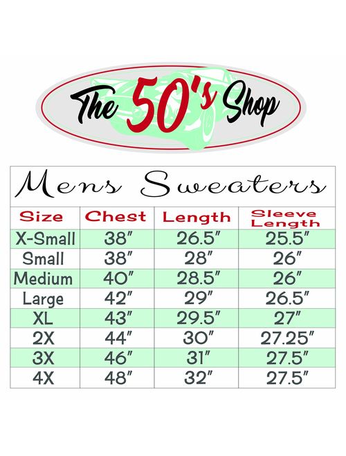 Hip Hop 50's Shop - Mens 1950s Letterman Cardigan Sweater