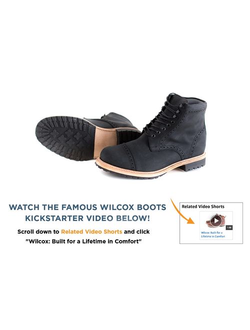 Wilcox Mens Boots Fairfax - Handmade Leather Boot for Men with Premium Comfort and Durability - Hiking Boots with Resoleable Design - Ready for Any Adventure