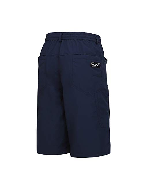 A.WAVE Outdoor Sports Cargo Short Elastic Waist Flat Front Quick Dry