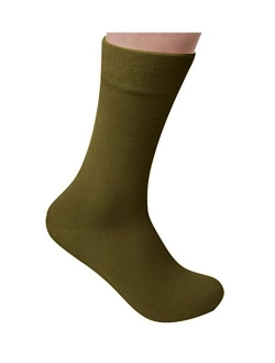 Rambutan Men's"Space Collection" Bamboo Seamless Dress Socks US 8.5-12.5 Multi Color