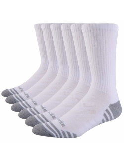 Men's 6 Pack Athletic Performance Cushion Crew Socks for Training