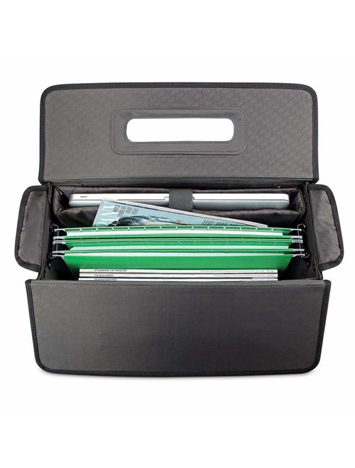Solo New York Morgan Rolling Hanging File System Includes a Removable Sleeve That fits up to 17.3 inch Laptop, Two Wheeled Hard Side Catalog Case for Men and Women, Black