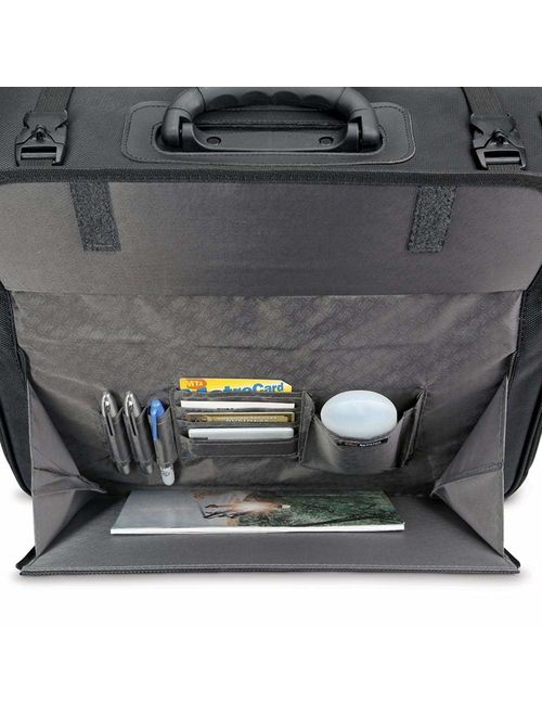 Solo New York Morgan Rolling Hanging File System Includes a Removable Sleeve That fits up to 17.3 inch Laptop, Two Wheeled Hard Side Catalog Case for Men and Women, Black