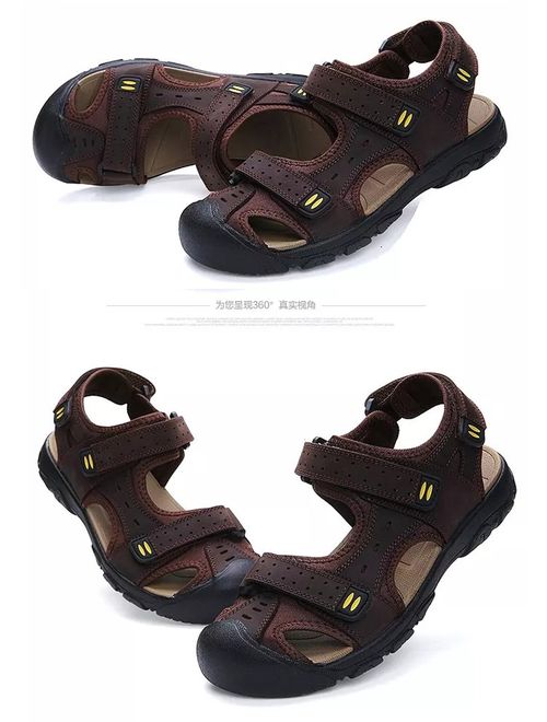 Asifn Men Outdoor Hiking Sandals Breathable Athletic Climbing Summer Beach Shoes Mens Closed Toe Sport Sandal