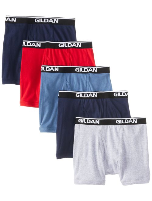 Gildan Platinum Men's Cotton Solid 5-Pack Short Leg Boxer Brief