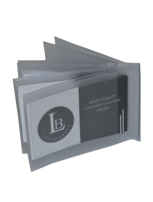 SET of 2-6 Page Plastic Wallet Insert for Bifold Billfold SIDE LOAD