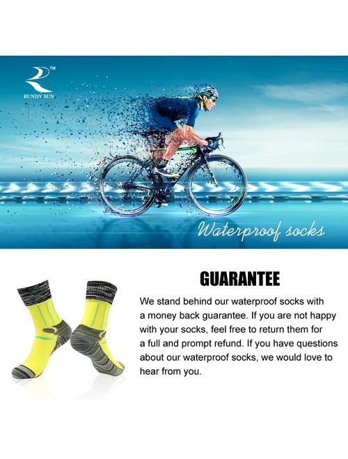 100% Waterproof Breathable Socks, [SGS Certified] RANDY SUN Unisex Novelty Sport Skiing Trekking Hiking Socks 1 Pair