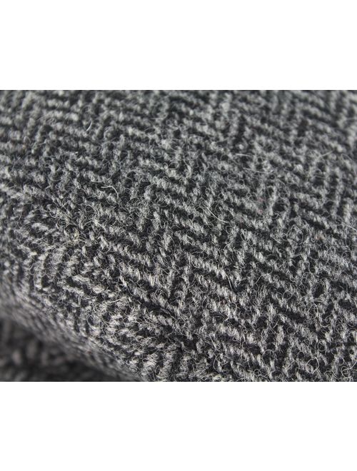 Biddy Murphy Tweed Cap Grey Herringbone Made in Ireland XL