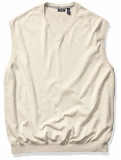 Men's Big and Tall Premium Essentials Solid V-Neck 12 Gauge Sweater Vest