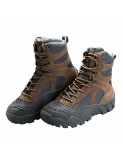 Outdoor Men's Tactical Military Boots Suede Leather Work Boots Combat Hunting Boots
