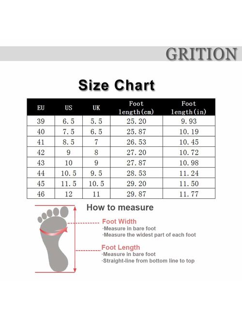 GRITION Men's Outdoor Hiking Sandals Protective Topcap Water Shoes Athlatic Sport Walking Sandals Waterproof Quick Dry
