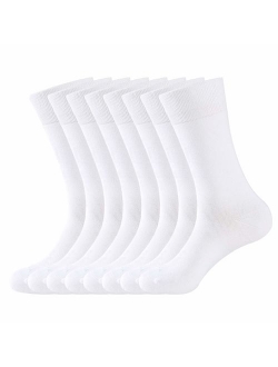 Men's Dress Socks Cotton Thin Classic lightweight Socks 8 pairs Solid Soft Breathable Socks