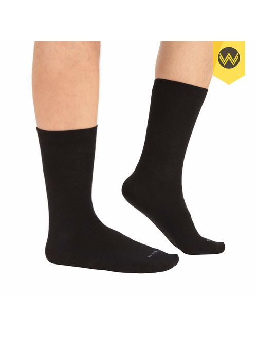 WANDER Men's Dress Socks Cotton Thin Classic lightweight Socks 8 pairs Solid Soft Breathable Socks