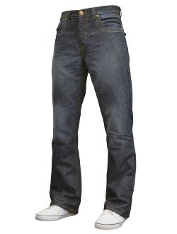APT Mens Basics Regular Fit Bootcut Jeans