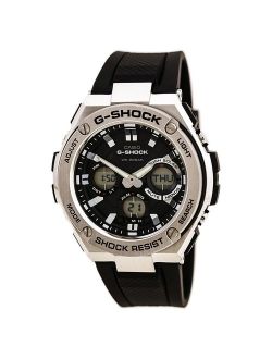 Men's G Shock Stainless Steel Quartz Watch with Resin Strap, Black, 26.8 (Model: GST-S110-1ACR)