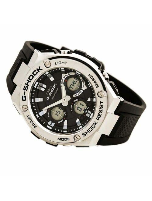Casio Men's G Shock Stainless Steel Quartz Watch with Resin Strap, Black, 26.8 (Model: GST-S110-1ACR)
