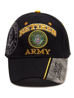United States Army Retired Shadow Adjustable Cap - Black