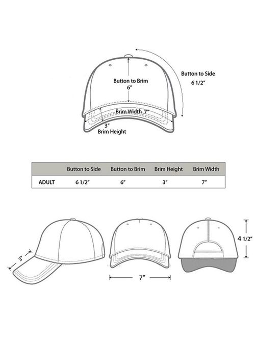 Gelante Plain Blank Baseball Caps Adjustable Back Strap Wholesale Lot 6 Pack