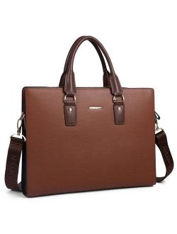 Leather Lawyers Briefcase Laptop Business Slim Bags for Men & Women