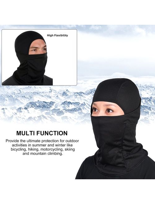 Balaclava Ski Mask, Winter Hat Windproof Face Mask for Men and Women, Black