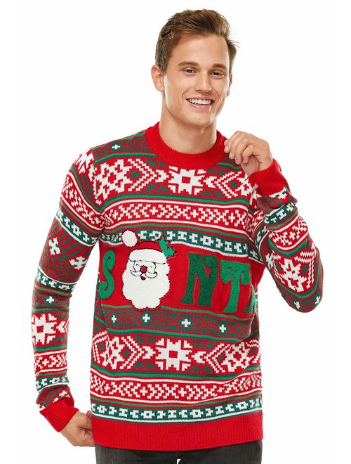 Unisex Ugly Men's Christmas Sweater 3D Santa Pullover Knitted
