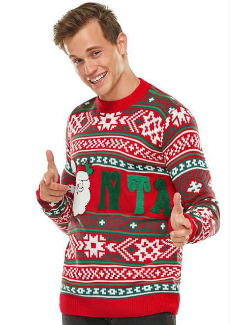 Unisex Ugly Men's Christmas Sweater 3D Santa Pullover Knitted