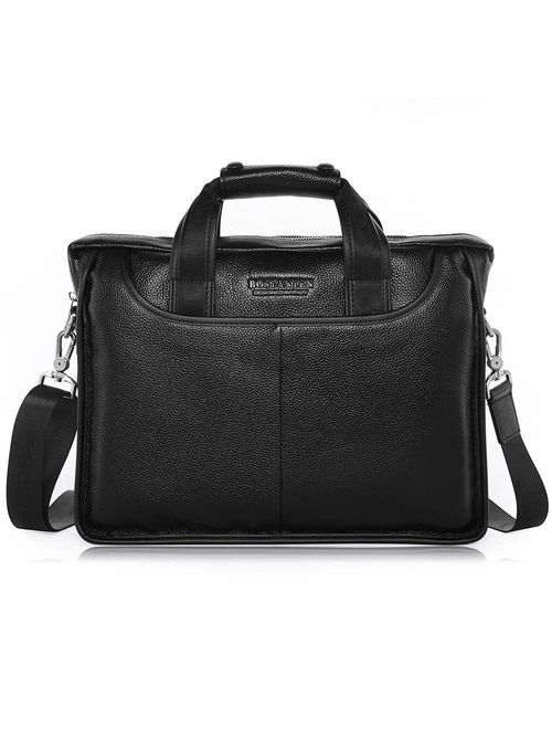 BOSTANTEN Leather Briefcase Laptop Handbag Messenger Business Bags for Men
