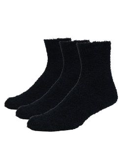 Fitu Men's Soft Warm Cozy Fuzzy Socks Plush Fleece Fluffy Socks 3-pack With Gift Box