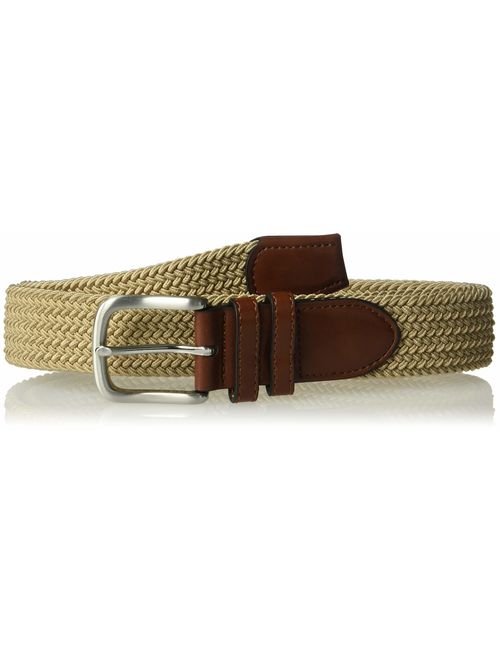 Amazon Essentials Men's Polyester Stretch Woven Braid Belt