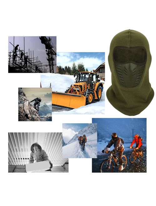 TAGVO Warm Balaclava Ski Face Mask Cover Winter Fleece Warmer Fit Helmet Adults