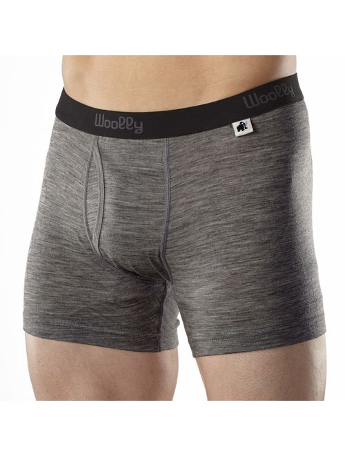 Woolly Clothing Men's Merino Wool Boxer Brief - Everyday Weight - Wicking Breathable Anti-Odor
