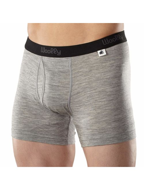 Wicking Breathable Anti-Odor Ultralight Woolly Clothing Mens Merino Wool Classic Boxer