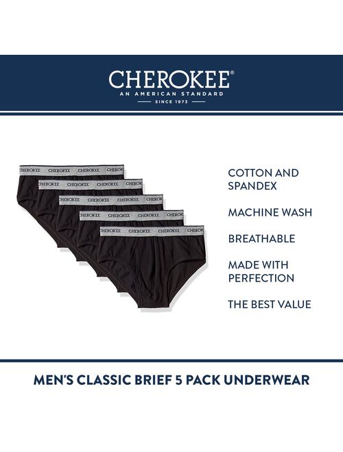Cherokee Men's Classic Brief 5 Pack Underwear