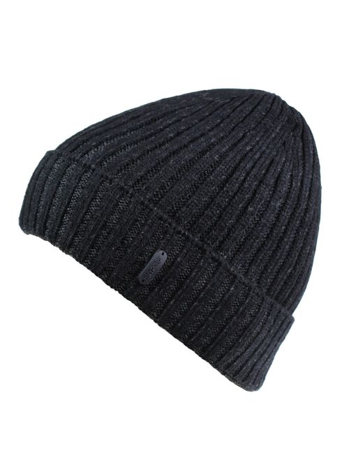 Connectyle Classic Men's Warm Winter Hats Thick Knit Cuff Beanie Cap with Lining