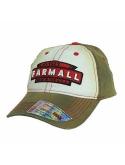 Farmall Tea Stained Distressed Baseball Hat Brown/Red