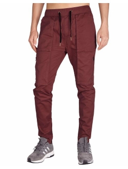 ITALY MORN Men's Tapered Cargo Pants Casual Military Work