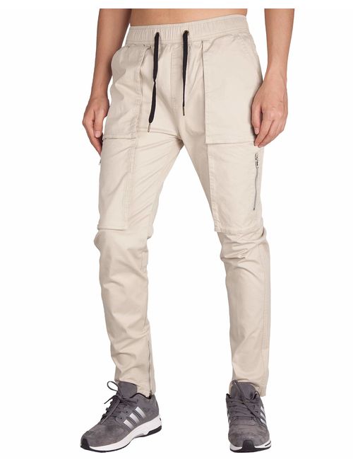 ITALY MORN Men's Tapered Cargo Pants Casual Military Work