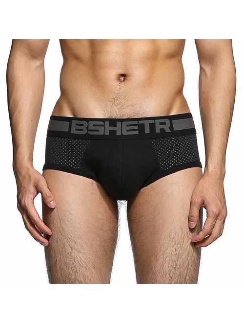 Men's Briefs Underwear 3-Pack Mesh Breathable Low Rise Soft Summer Brief