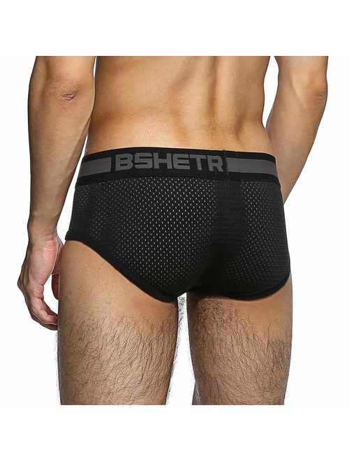 Men's Briefs Underwear 3-Pack Mesh Breathable Low Rise Soft Summer Brief