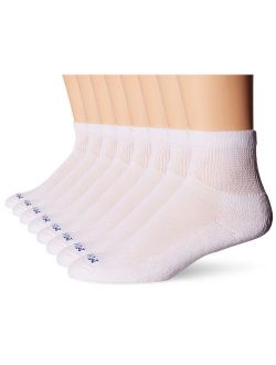 MediPEDS Men's 8 Pack Diabetic Quarter Socks with Non-Binding Top