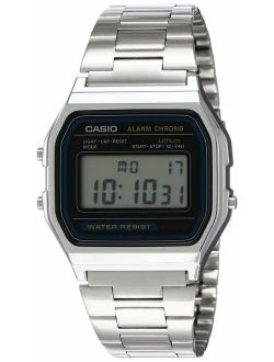Men's A158WA-1DF Stainless Steel Digital Watch