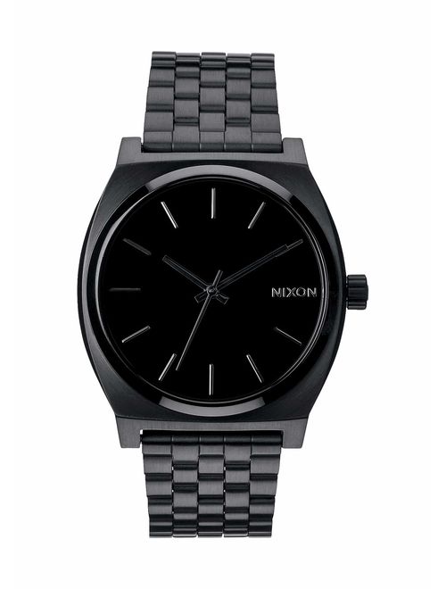 Nixon A045-001 Time Teller A045. Black Women's Watch (37mm. Black Metal Band/Black Watch Face)