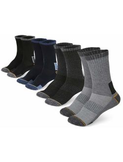 Pembrook All Season Crew Boot Socks - (4 Pack) - Breathable Work, Boot, Hiking, Athletic Socks - Reinforced Heel & Toe