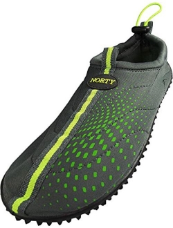 NORTY Mens Aqua Sock Wave Water Shoes - 13 Color Combinations - Waterproof Slip-ONS for Pool, Beach and Sports