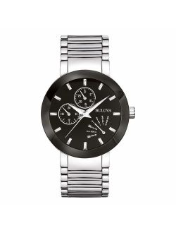 Men's 96C105 Black Stainless Steel Watch