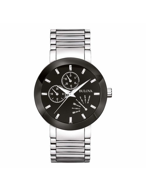 Bulova Men's 96C105 Black Stainless Steel Watch